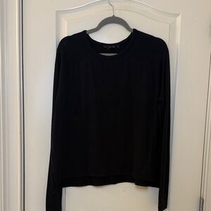 rag & bone Jet Black Long Sleeve Top